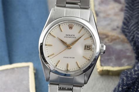 Rolex Oysterdate Edelstahl Handaufzug Damenuhr Ref. 6466 